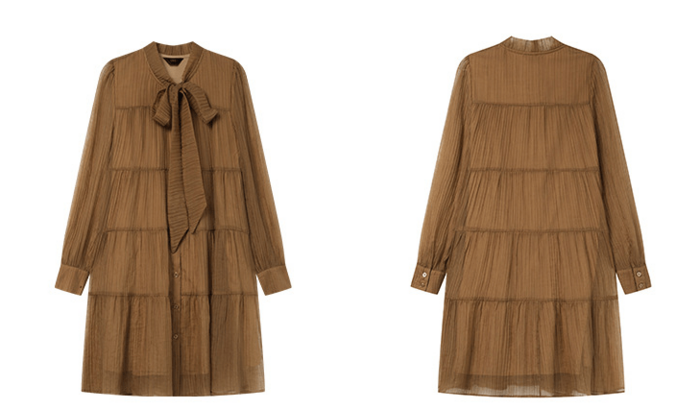 骨格ウェーブボータイプリーツティアードミニワンピース（ワンピース