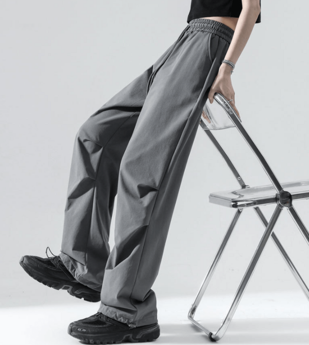 パンツ メンズ パラシュート ワイドレッグ ストレート 4色 ユニクロ公式 | ワイドパラシュートパンツ