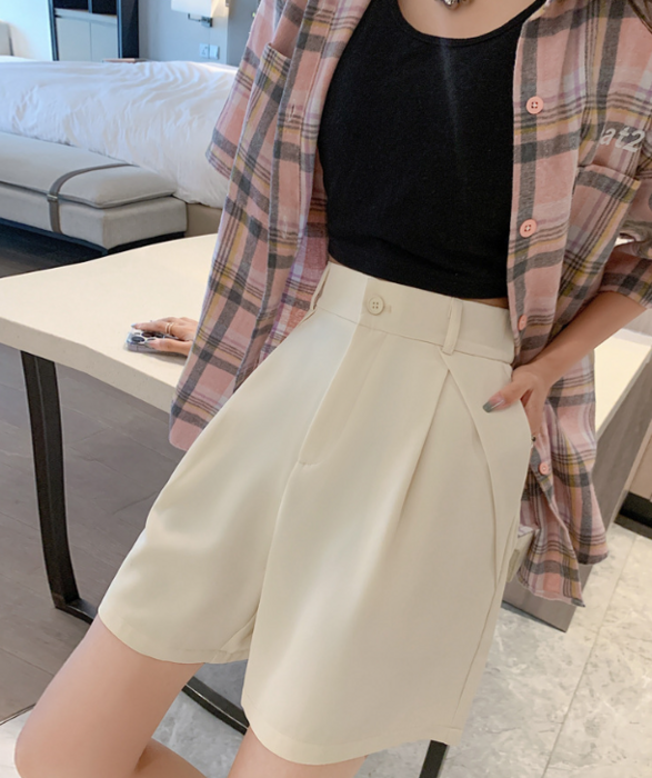 アレフルード lefrude チェック ハーフパンツ M 骨格ストレートシンプルハーフパンツ ハーフパンツ|骨格