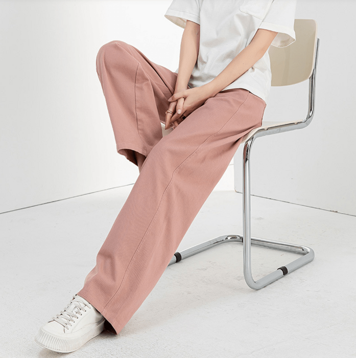 骨格ウェーブピンクワイドデニムパンツ（パンツ）｜骨格ウェーブ専門