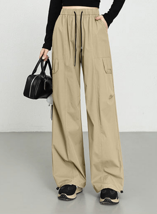 骨格ウェーブドローストリングワイドカーゴパンツ（パンツ）｜骨格