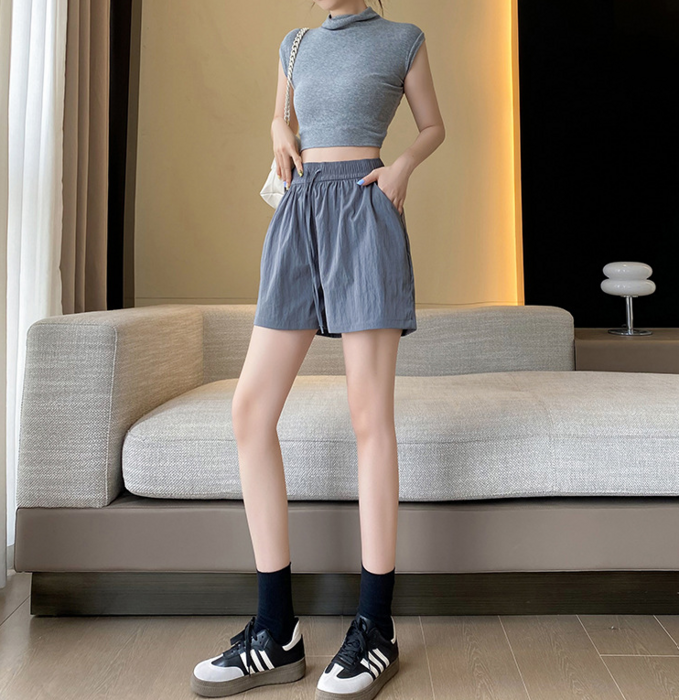 カジュアル ハイストレッチ ストレートレッグ ショートパンツ 骨格ストレート速乾サマーカジュアルショートパンツ パンツ|骨格