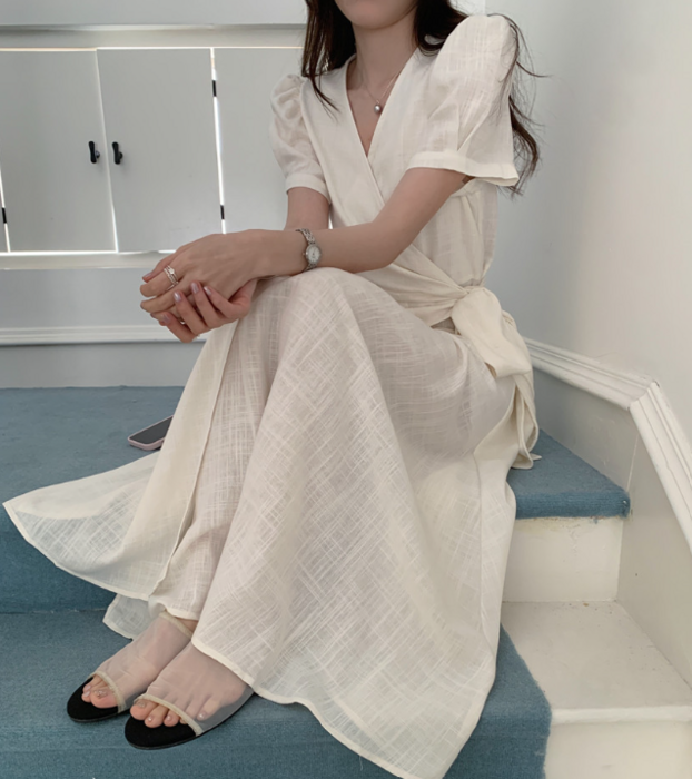 希少 美品ETRO エトロ ワンピース ロング カシュクール リボン 骨格ナチュラルカシュクールサイドリボンロングワンピース ワンピース