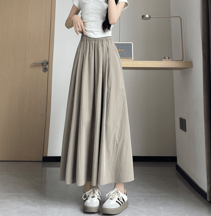 骨格ウェーブAラインロングスカート