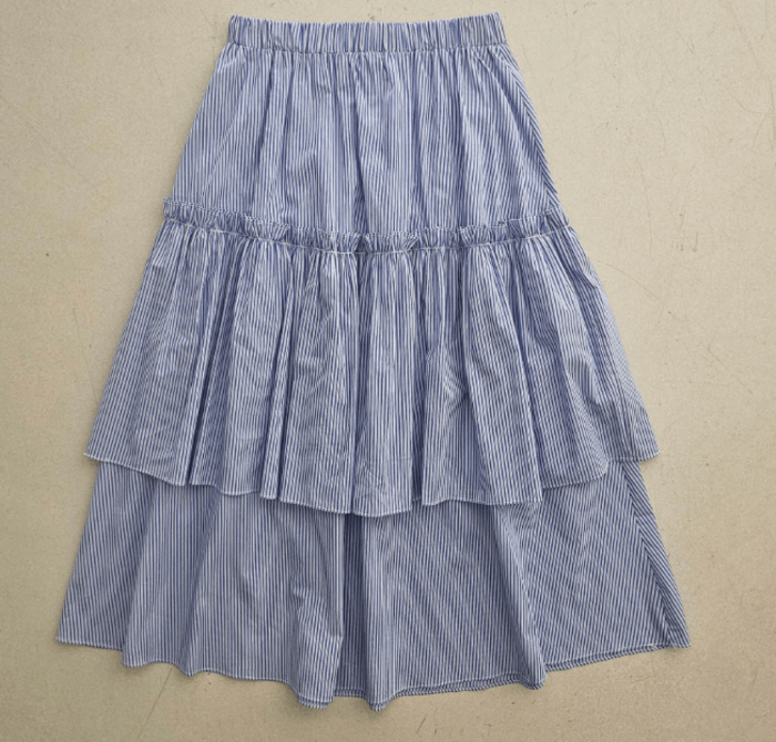 美品★ コンストラクティブウェーブスカート 骨格ウェーブタック入りフレアスカート（スカート）｜骨格ウェーブ専門