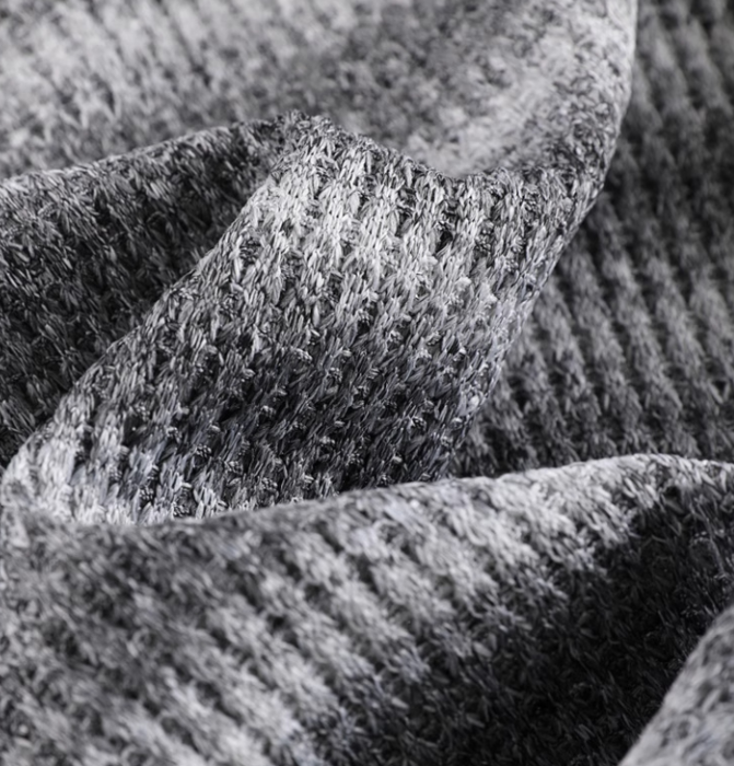 骨格ウェーブリブ編みヘンリーネックトップス（トップス）｜骨格