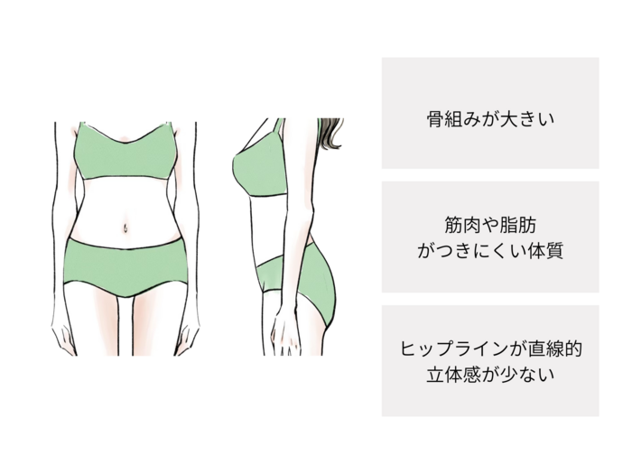 下半身の骨格ナチュラル特徴