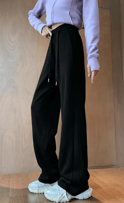骨格ウェーブワイドレッグスウェットパンツ