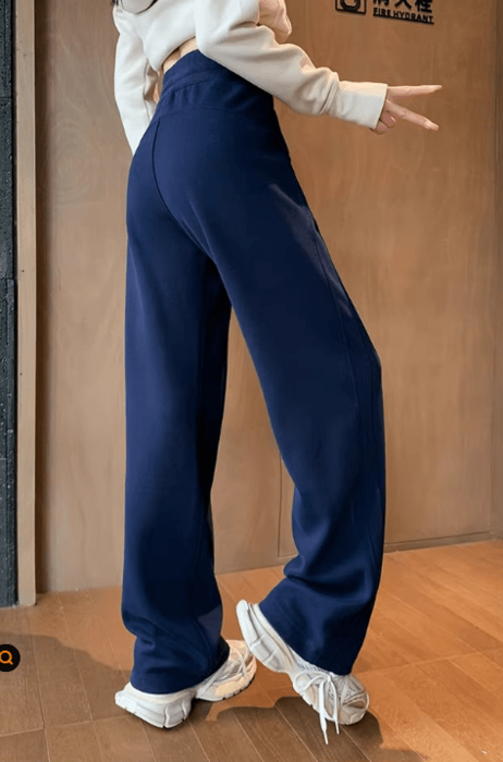 骨格ウェーブワイドレッグスウェットパンツ