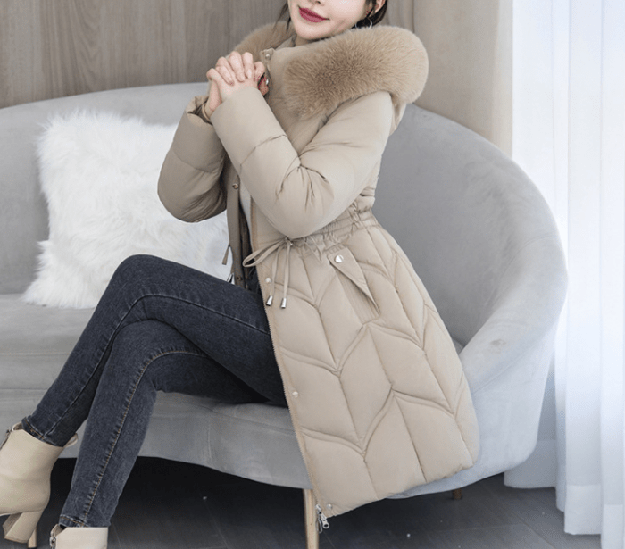 骨格ウェーブミドル丈ダウンコート（アウター）｜骨格ウェーブ専門通販