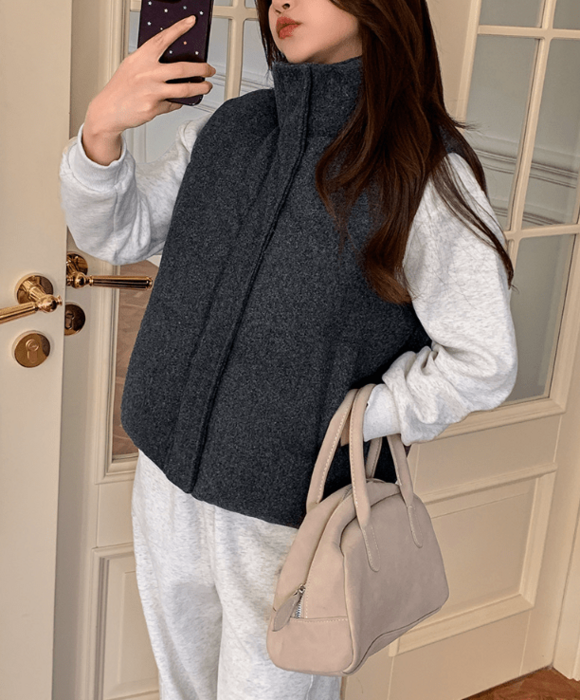 骨格ストレートダウンベスト アウター|骨格ストレート専門通販 Stlady