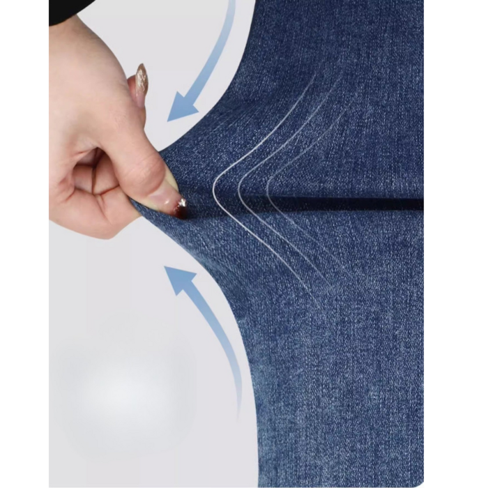 骨格ウェーブストレッチスキニーデニムパンツ