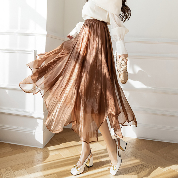 骨格ウェーブエアリーフレアースカート