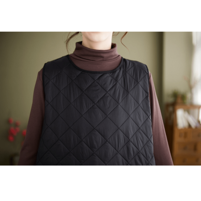 骨格ウェーブキルティングノースリーブワンピース