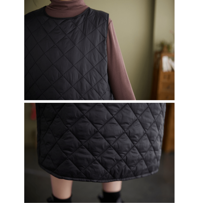 骨格ウェーブキルティングノースリーブワンピース