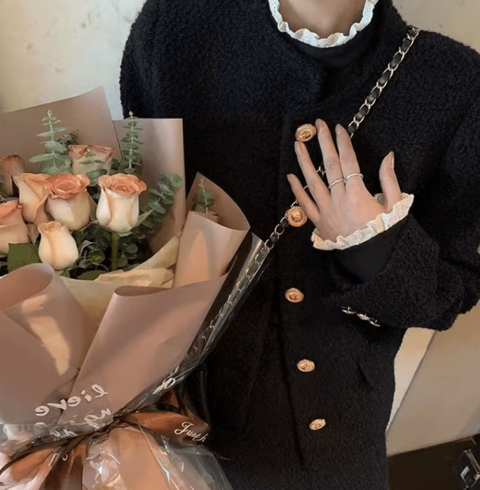 骨格ウェーブメロウネックトップス