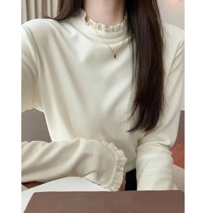 骨格ウェーブメロウネックトップス