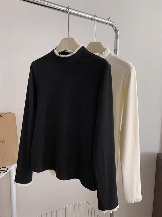 骨格ウェーブメロウネックトップス