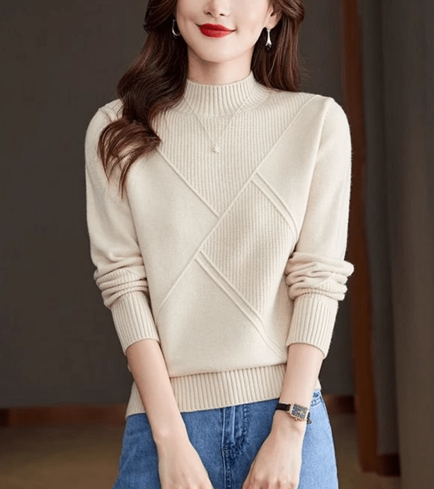 骨格ストレートラインデザインニットトップス ニット|骨格ストレート