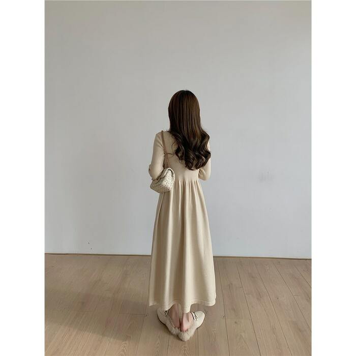 骨格ウェーブ服ニットフレアワンピース（ワンピース）｜骨格ウェーブ