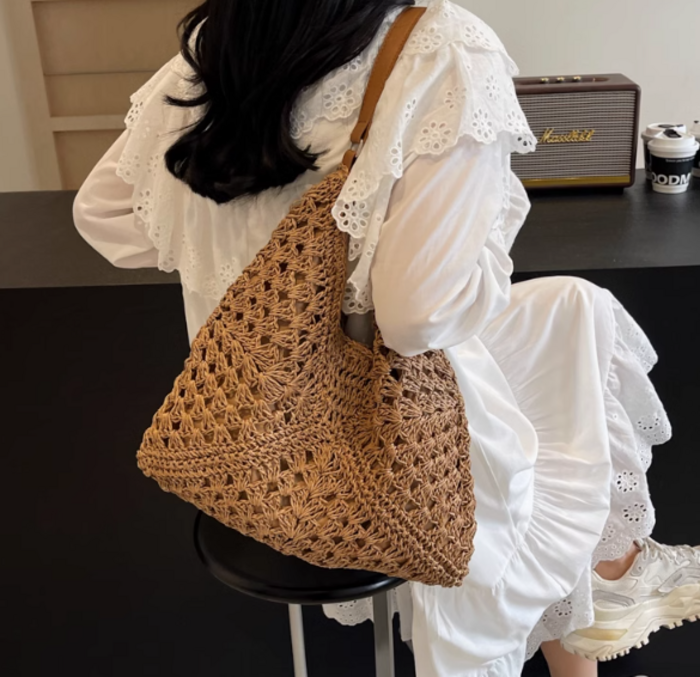 骨格ストレート編みトートバッグ バッグ|骨格ストレート専門通販