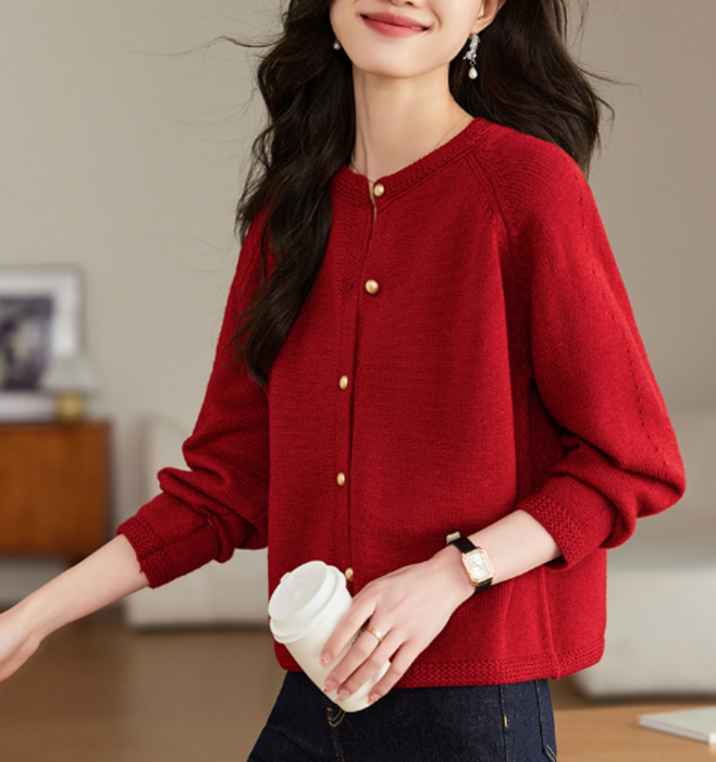 Allumer アルパカジャガードクルーネックニット ノルディック セーター