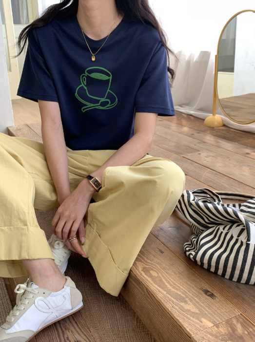 骨格ストレートフロントプリント半袖Tシャツ Tシャツ|骨格ストレート