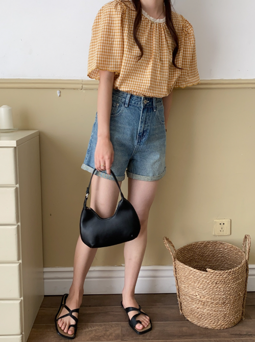 【 】CKJ ストレートデニムショートパンツ◆送料無料 骨格ストレートデニムショートパンツ ショートパンツ|骨格