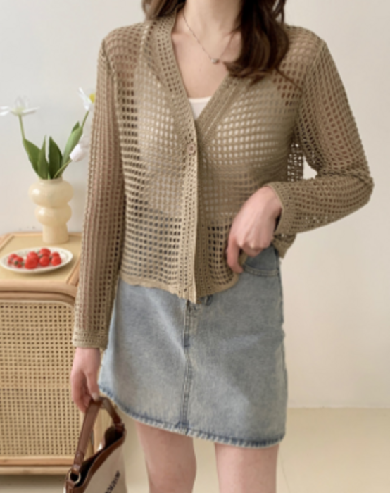 ニードルスサマーカーディガン ニードルスサマーカーディガン Needles Poly Meshのカーディガン