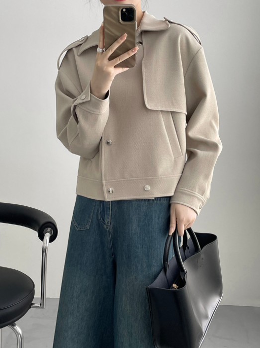 骨格ストレートショートブルゾンコート コート|骨格ストレート