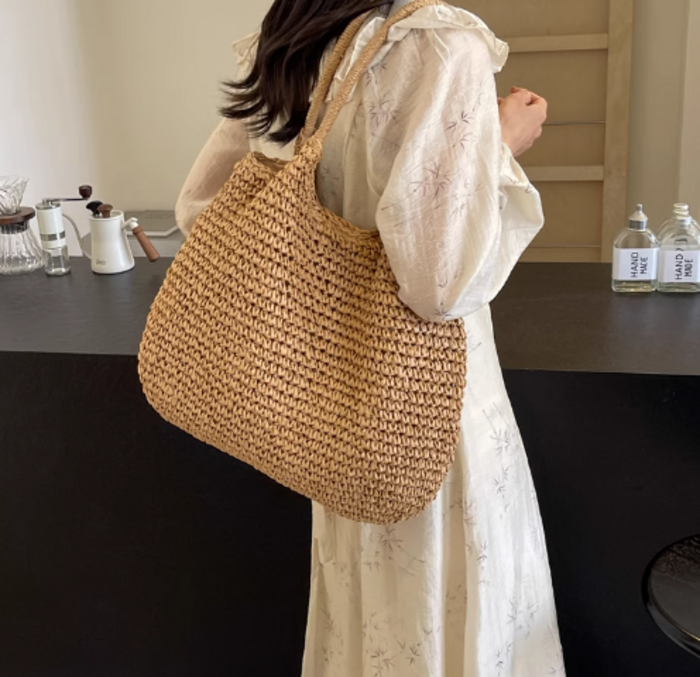 骨格ナチュラルショルダーかごトートバッグ バッグ|骨格