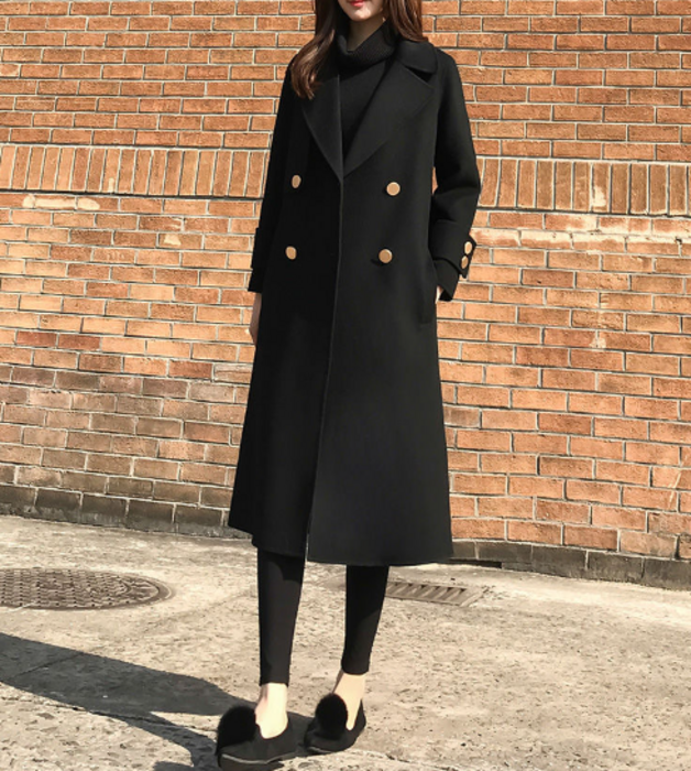 骨格ストレートダブルブレストロングアウター コート|骨格