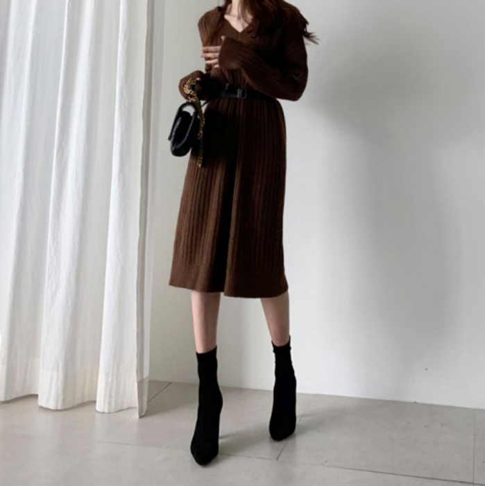 骨格ストレートVネックIラインワンピース ロングワンピース|骨格 骨格ストレートVネックIラインワンピース ロングワンピース|骨格