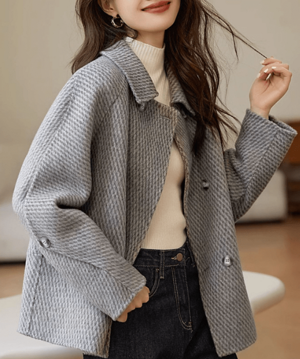 ☆極美品☆H BEAUTY&YOUTH ヘリンボーンツイード　ビックコート Coat｜OUTERWEAR｜エイチ ビューティー＆ユース（H BEAUTY&YOUTH