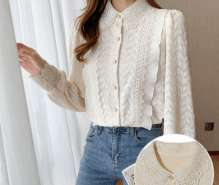 リンカブル　スリーブレースブラウス