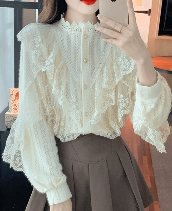 VALENTINO ヴァレンティノ レース トップス S ニット フラワー VALENTINO ヴァレンティノ レース トップス S ニット フラワー