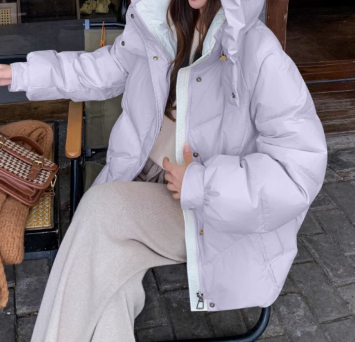 骨格ナチュラルオーバーサイズダウンジャケットアウター コート