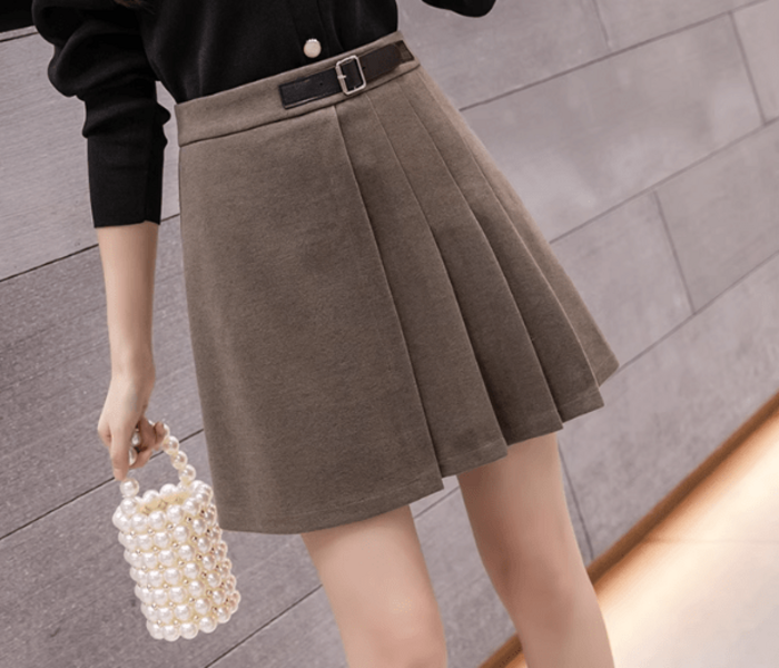 ▽サイドプリーツスカート▽ ストレッチツイル サイドプリーツスカート(スカート)｜EPOCA