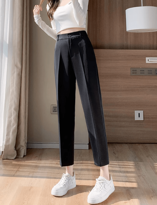 骨格ストレートクロップ丈シガレットパンツ パンツ|骨格