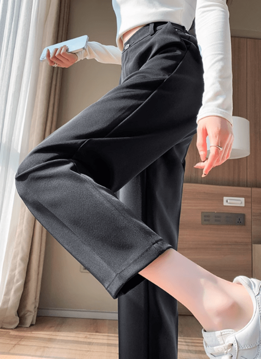 骨格ウェーブクロップ丈シガレットパンツ（パンツ）｜骨格