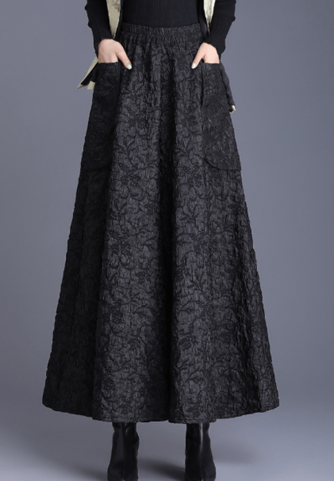 花柄フレアロングスカート セール】花柄フレアロングスカート（スカート）｜emi+