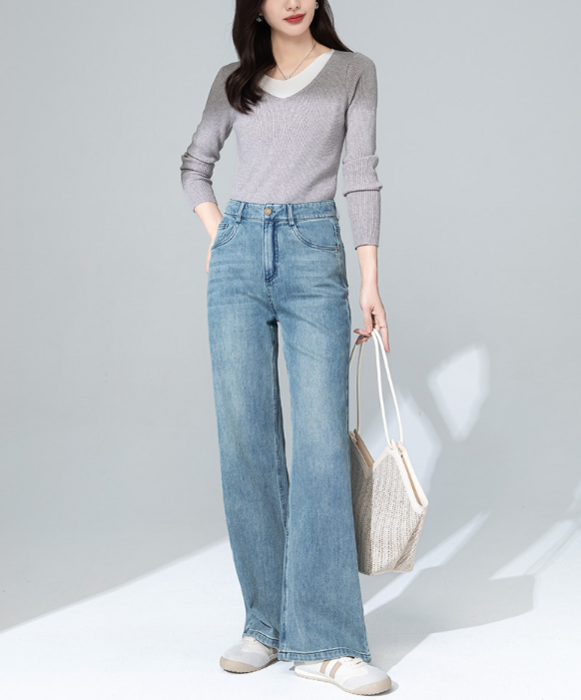 SIMPLE PROJECTワイドデニム ワイドストレート SINSS ジーンズ Wide straight gradation denim / ワイド
