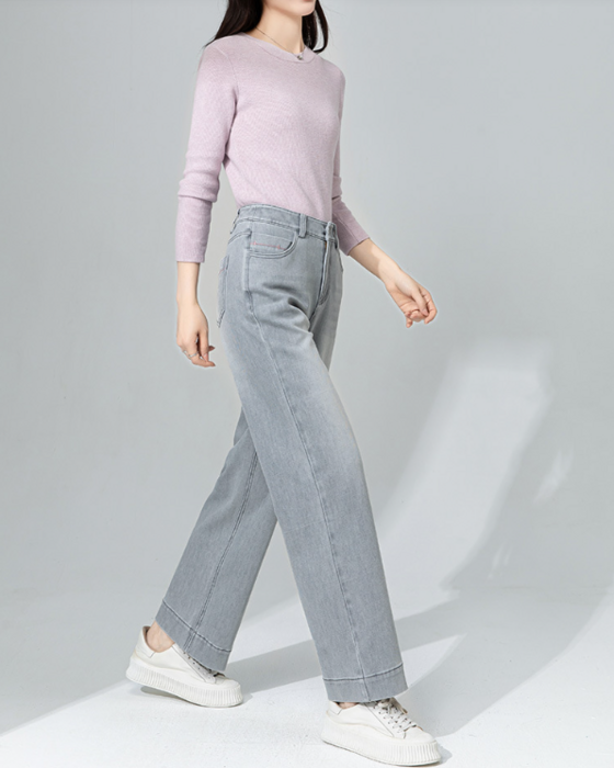 ライトグレー ストレートレッグパンツ 骨格ストレートライトグレーストレートパンツ パンツ|骨格