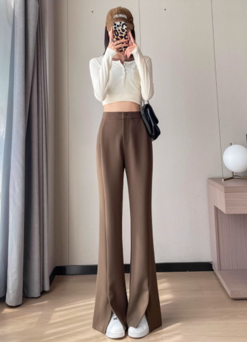 スラックス パンツ ボトムス 防寒 スリット 3colors S/2X スラックス パンツ ボトムス 防寒 スリット 3colors S/2X