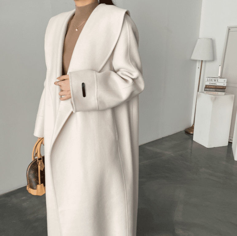 骨格ウェーブ服ビックカラーロングアウターコート コート|骨格ウェーブ